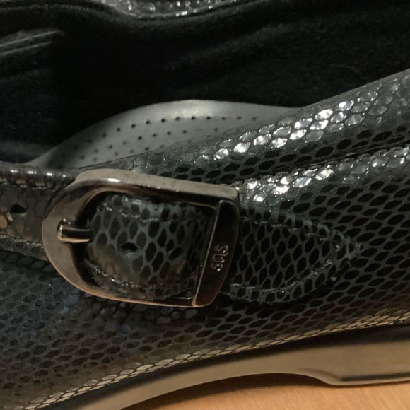 SAS San Antonio Shoemaker Black Snake Embossed Mary Jane Comfort Shoes Women 6.5 - Picture 4 of 16
